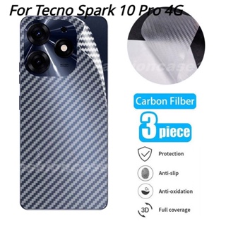 ฟิล์มกันรอยหน้าจอ คาร์บอนไฟเบอร์ แบบนิ่ม ป้องกันรอยขีดข่วน สําหรับ Tecno Spark 10 Pro 4G Spark10 10Pro Spark10Pro 2023