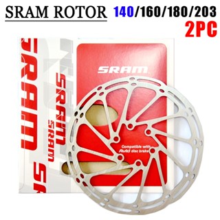 2PC SRAM ใบดิสก์ แผ่นดิสก์ จานดิสก์ เบรคจักรยาน 140 มม. 160 มม. 180 มม. 203 มม. และสลักเกลียว 6 ชิ้น สําหรับจักรยานเสือหมอบ ใบดิส