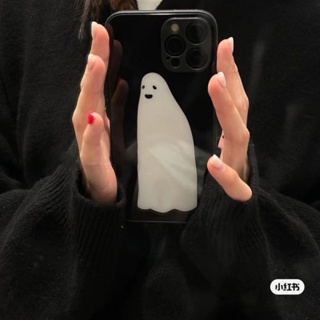 Ghost Black Phone Case for Iphone13promax Apple 14 Phone Case for iphone 11 Glossy XR Female Xs Cartoon 8Plus
