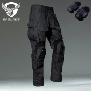 Eaglade กางเกงยุทธวิธี ลายกบ YDJX-G3CK สีดํา กันน้ํา ทนต่อการสึกหรอ ป้องกันเข่า