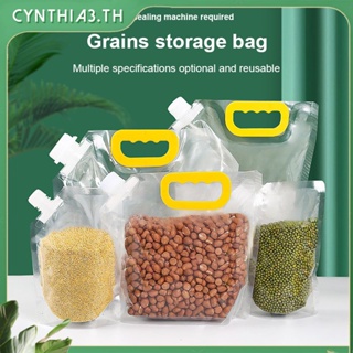 Grains Sealed Storage Bag Moisture-Proof Rice Packaging Bags Food Sealing Transparent Grains Portable Handle Design Cynthia