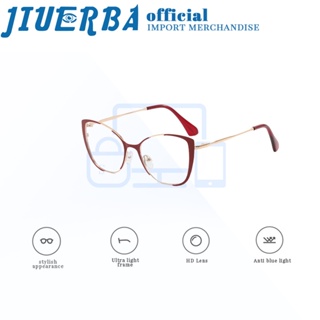 JIUERBA สายตาสั้นแว่นตาแฟชั่นยุโรปและอเมริกาแว่นตาป้องกันรังสีของผู้ชายและผู้หญิง
