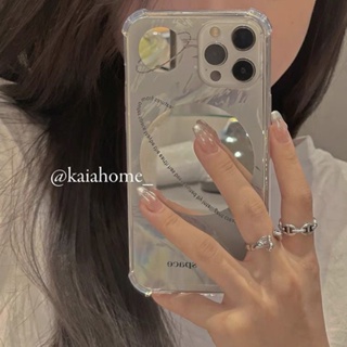 Anti-Fall Mirror-Space Planet Phone Case For Iphone11 14pro XR X Mirror Xsmax Silicone 67 Drop-Resistant 12 13 8Plus