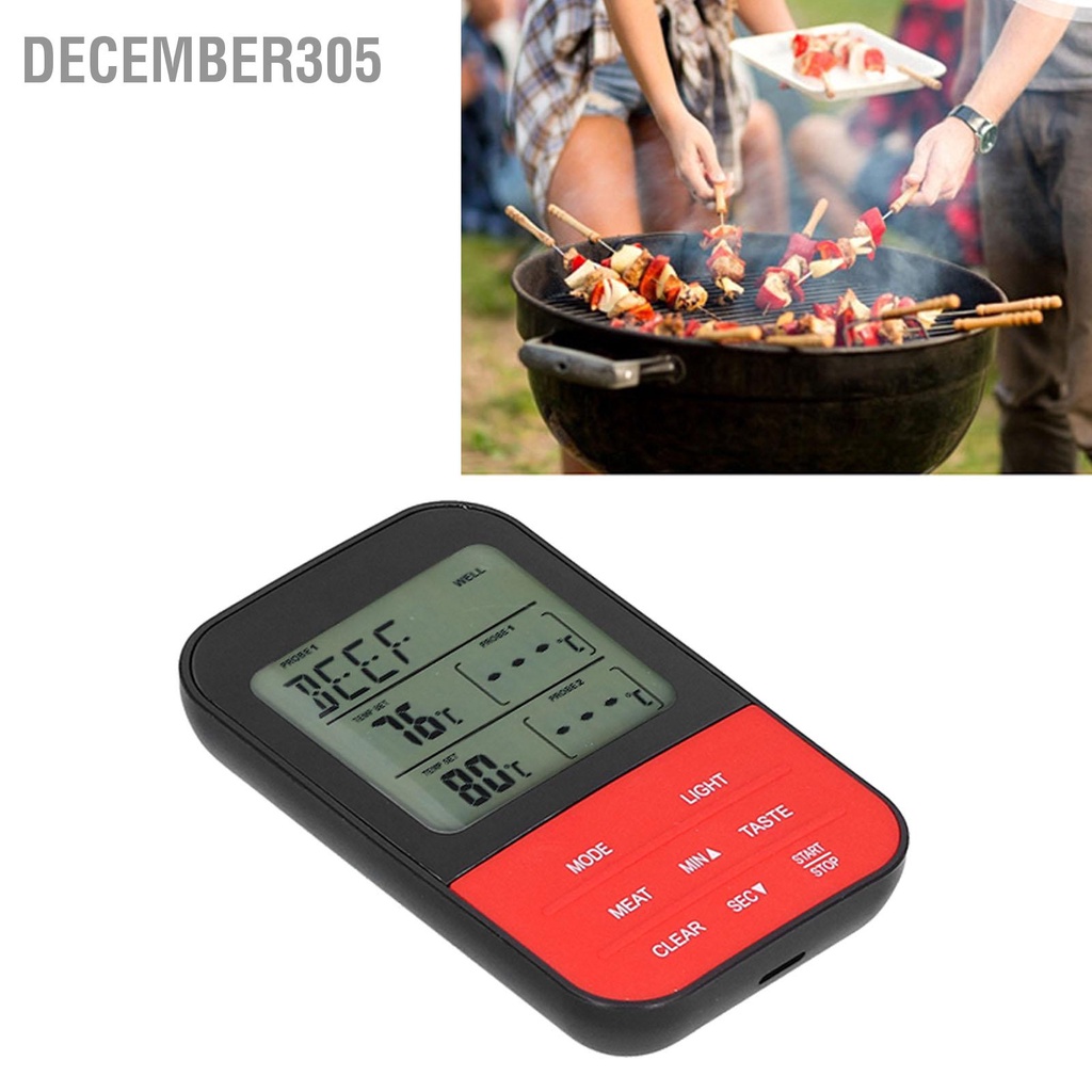 december305-เครื่องวัดอุณหภูมิบาร์บีคิวแบบดิจิตอลพร้อม-probe-timing-เครื่องวัดอุณหภูมิอาหารเนื้อย่างกันน้ำ