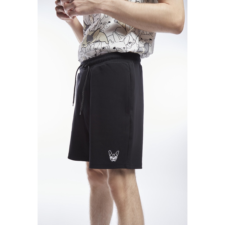 esp-กางเกงขาสั้นเฟรนช์ชี่-ผู้ชาย-สีดำ-frenchie-sweat-shorts-3748