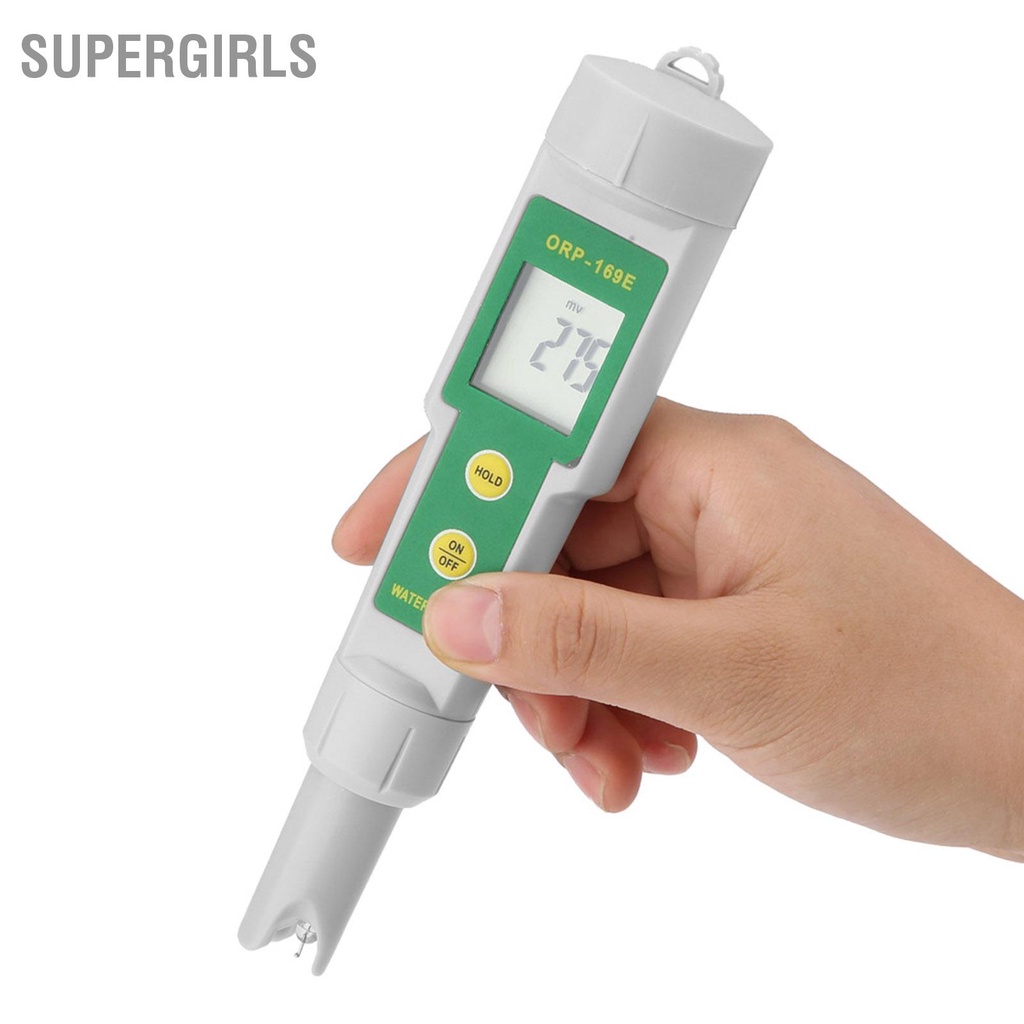 supergirls-orp-169-เครื่องวัดคุณภาพน้ำแบบพกพา-digital-orp-tester-ปากกา-เครื่องวัดค่า-น้ำแบบถอดได้