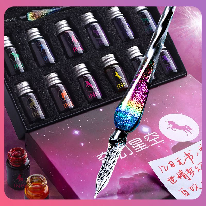 Scrapbook Supplies Glass Dip Pen Ink Calligraphy Pens Set For