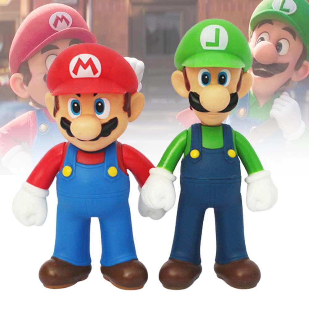 10cm-mario-louis-brothers-mario-luigi-handmade-ornament-action-doll-doll-bending-moment-best-decoration-and-gift