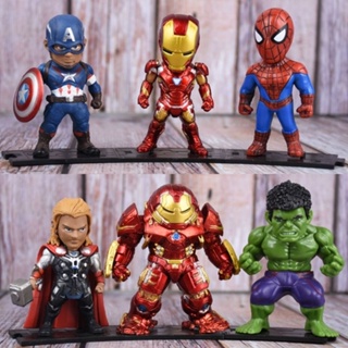 โมเดลฟิกเกอร์ Avengers 4 Marvel q Version Spider-Man Anti-Hulk American Team Hulk ของเล่นสําหรับเด็ก