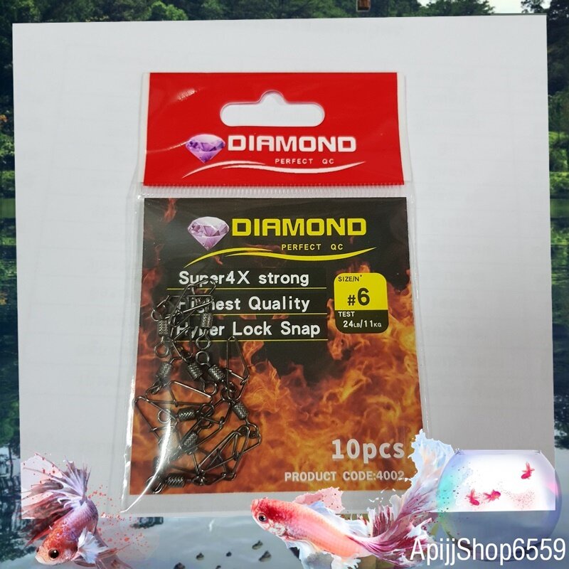 กิ๊ฟ-ลูกหมุนถังลาย-อย่างดี-ตรา-diamond-อุปกรณ์ตกปลา-ลูกหมุนตกปลา-ลูกหมุนทรงถัง-ตกปลา