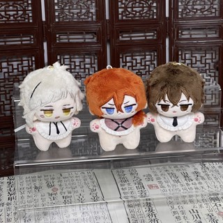 เสื้อผ้าตุ๊กตา ผ้าฝ้าย ผ้ากํามะหยี่ขนนิ่ม ลายอนิเมะ One-Piece Bungo Stray Dogs Dazai Osamu Nakahara Chuuya Edogaw ขนาด 10 ซม.