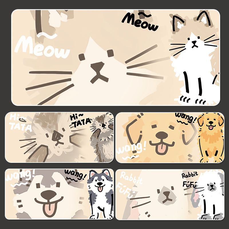 30-สี-แผ่นรองเม้าส์-แผ่นเมาส์ขนาดใหญ่-ลูกสุนัข-แมว-น่ารัก