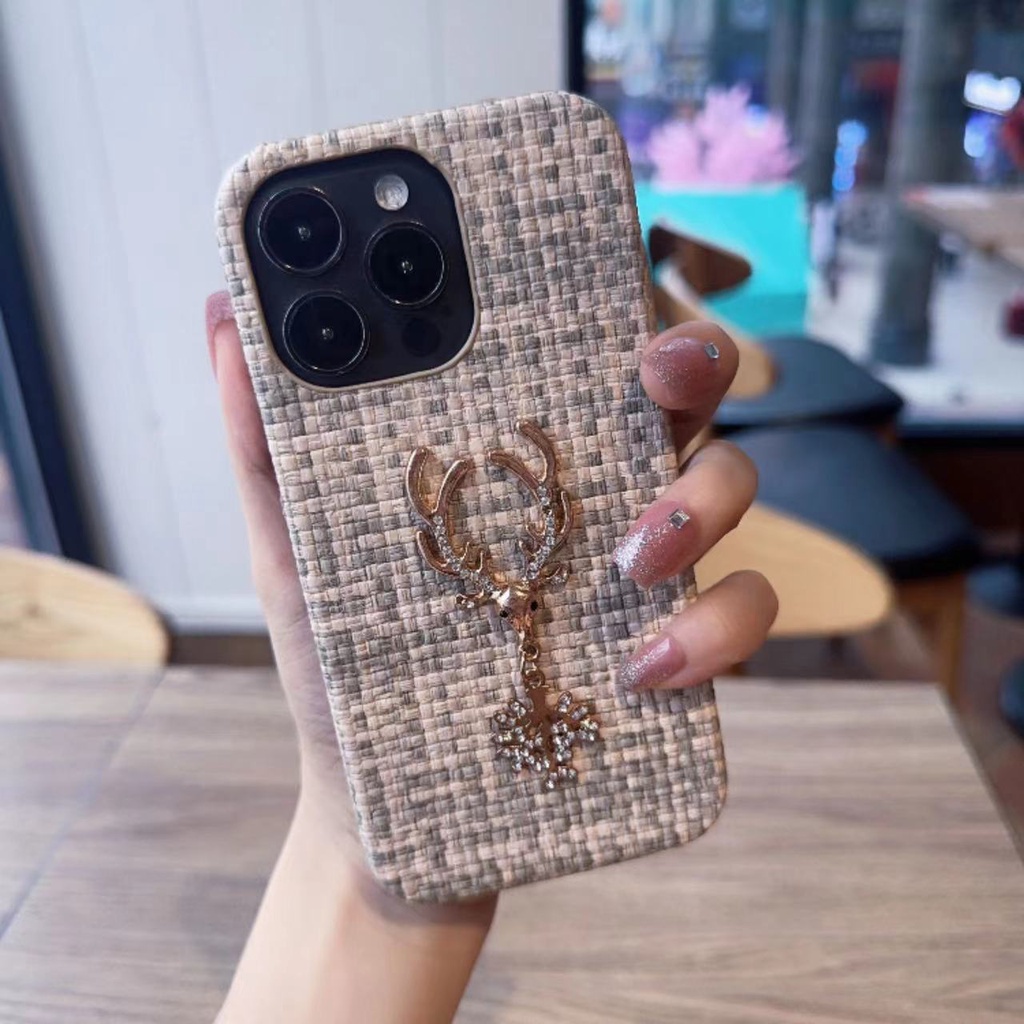 ขายส่ง-เคสโทรศัพท์มือถือ-ลายหัวกวางทอ-โลหะ-สําหรับ-iphone-14-pro-iphone-13-promax-iphone-11-promax-iphone-7-8-plus-iphone-12-promax