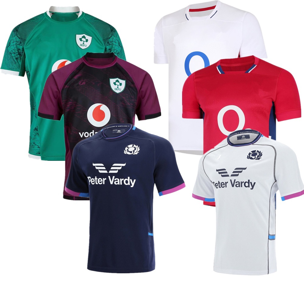 เสื้อกีฬารักบี้ แขนสั้น กางเกงขาสั้น ลายทีม Ireland Scotland rugby