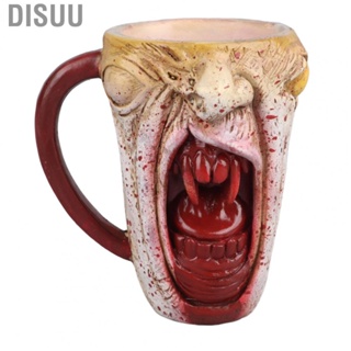 Disuu Coffee Mug  Horrible Decorative Realistic Vampire Half Face Resin Durable Scary for Halloween Home Men