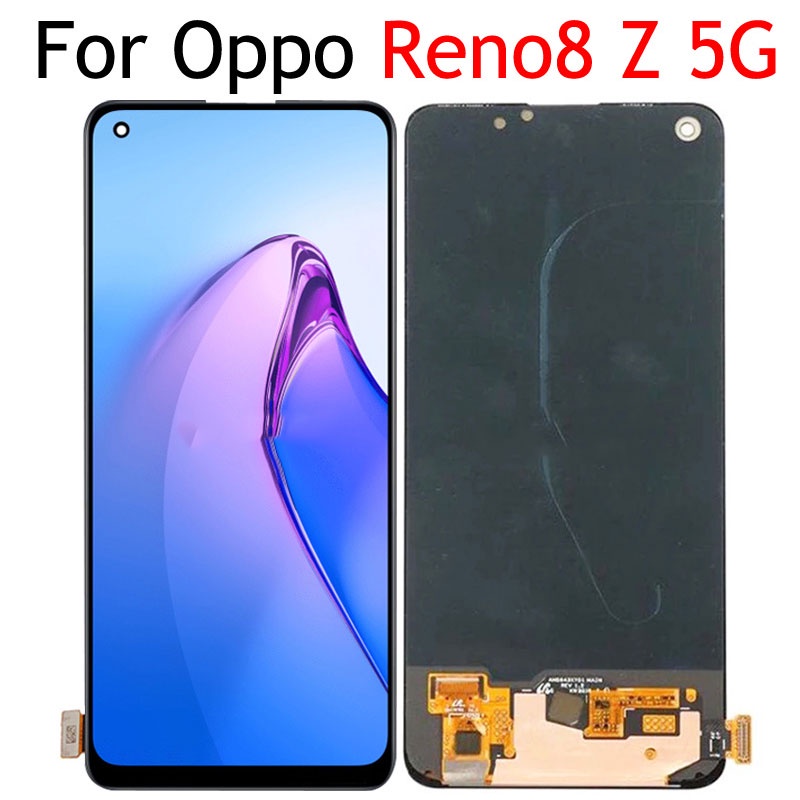Oled(ลายนิ้วมือ) ชุดประกอบหน้าจอสัมผัส LCD สําหรับ Oppo Reno 8Z Reno8 Z ...