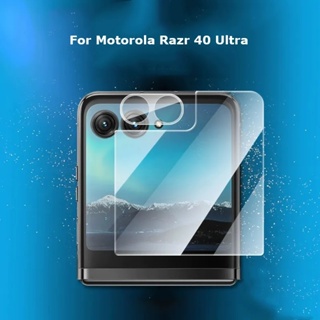 ฟิล์มกระจกนิรภัยกันรอยหน้าจอ 9H และฟิล์มป้องกันเลนส์กล้อง 3D สําหรับ Motorola Razr 40 Ultra 6.9 นิ้ว