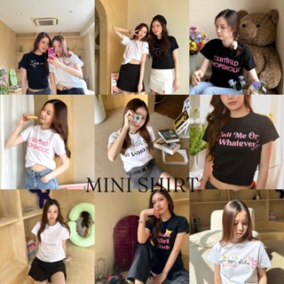 Mini Shirt เสื้อยืด ผ้าคอตตอน เสื้อยืดผู้หญิง (23)
