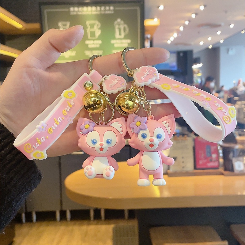 Disney LinaBell พวงกุญแจซิลิโคน PVC จี้ตุ๊กตาการ์ตูนอนิเมะ ของขวัญวัน ...