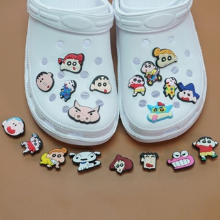 กระดุมชินจัง สีสันสดใส สําหรับรองเท้า Crocs Jibbitz Pins DIY