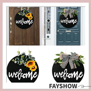 Fay ป้าย Welcome Home ทรงกลม สําหรับตกแต่งบ้าน ฟาร์ม ประตูหน้าบ้าน