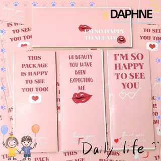 Daphne สติ๊กเกอร์ Thank You สีชมพู 6X15 ซม. "Happy To See You" 50 ชิ้นสําหรับติดตกแต่ง