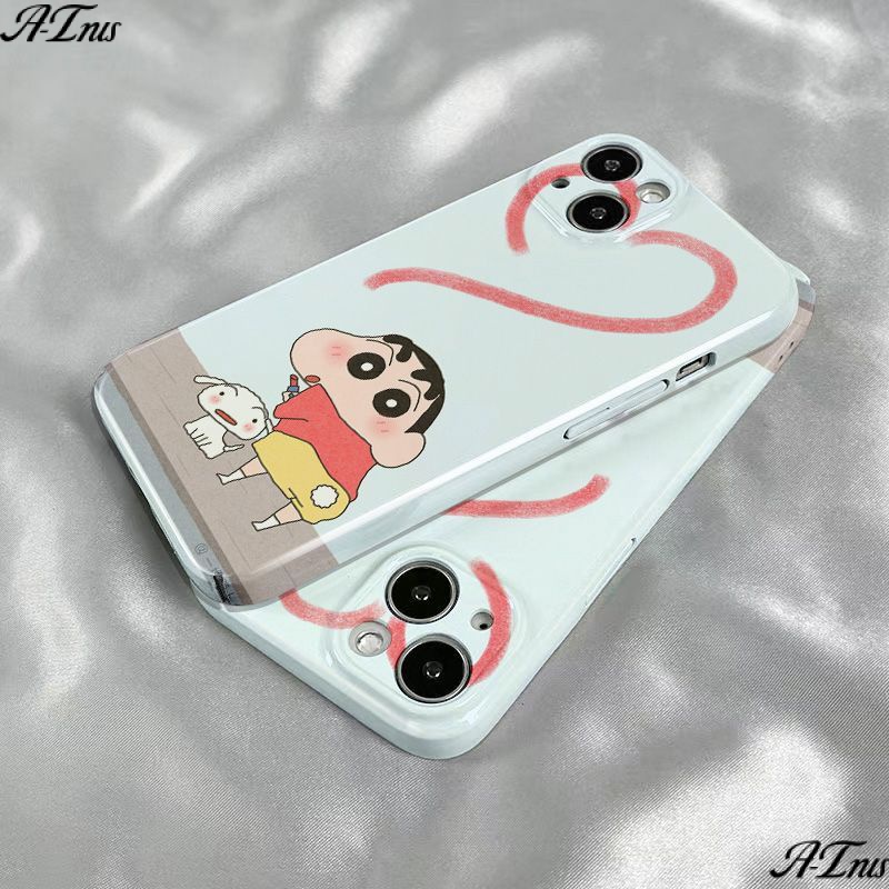 เคสโทรศัพท์มือถือแบบแข็ง-ลายการ์ตูนชินจัง-ลิปสติก-สําหรับ-iphone-14promax-13-12-11-xs-7-8p