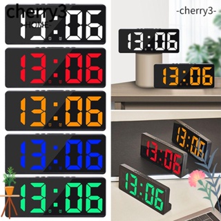 Cherry3 นาฬิกาปลุกดิจิทัล มีไฟแบ็คไลท์ LED บอกอุณหภูมิ ปฏิทิน