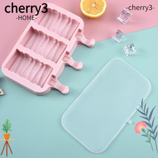 Cherry3 แม่พิมพ์ไอศกรีม แม่พิมพ์ไอติม ไอติม ซิลิโคน ตู้เย็น เรียบง่าย สําหรับเด็ก