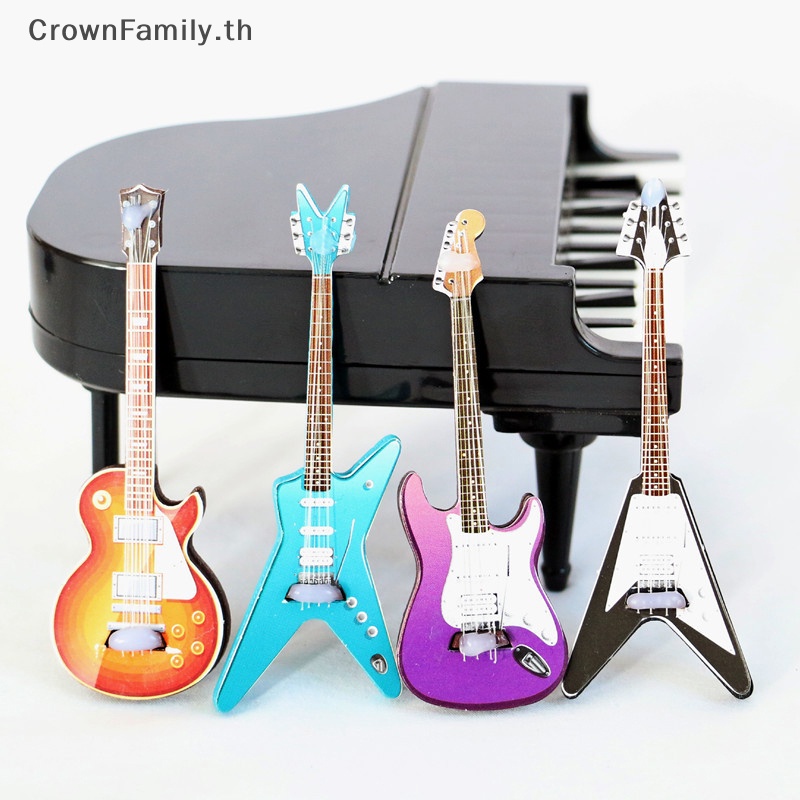 crownfamily-โมเดลกีตาร์-เครื่องดนตรี-สําหรับตกแต่งบ้านตุ๊กตา-1-ชิ้น