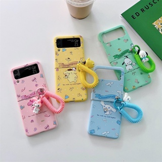 เคสป้องกันโทรศัพท์มือถือ ลาย Cinnamoroll Melody Pochacco สําหรับ Samsung Galaxy Z Flip 5 Z Flip 4 Z Flip 3 ZFlip3 ZFlip4 ZFlip5