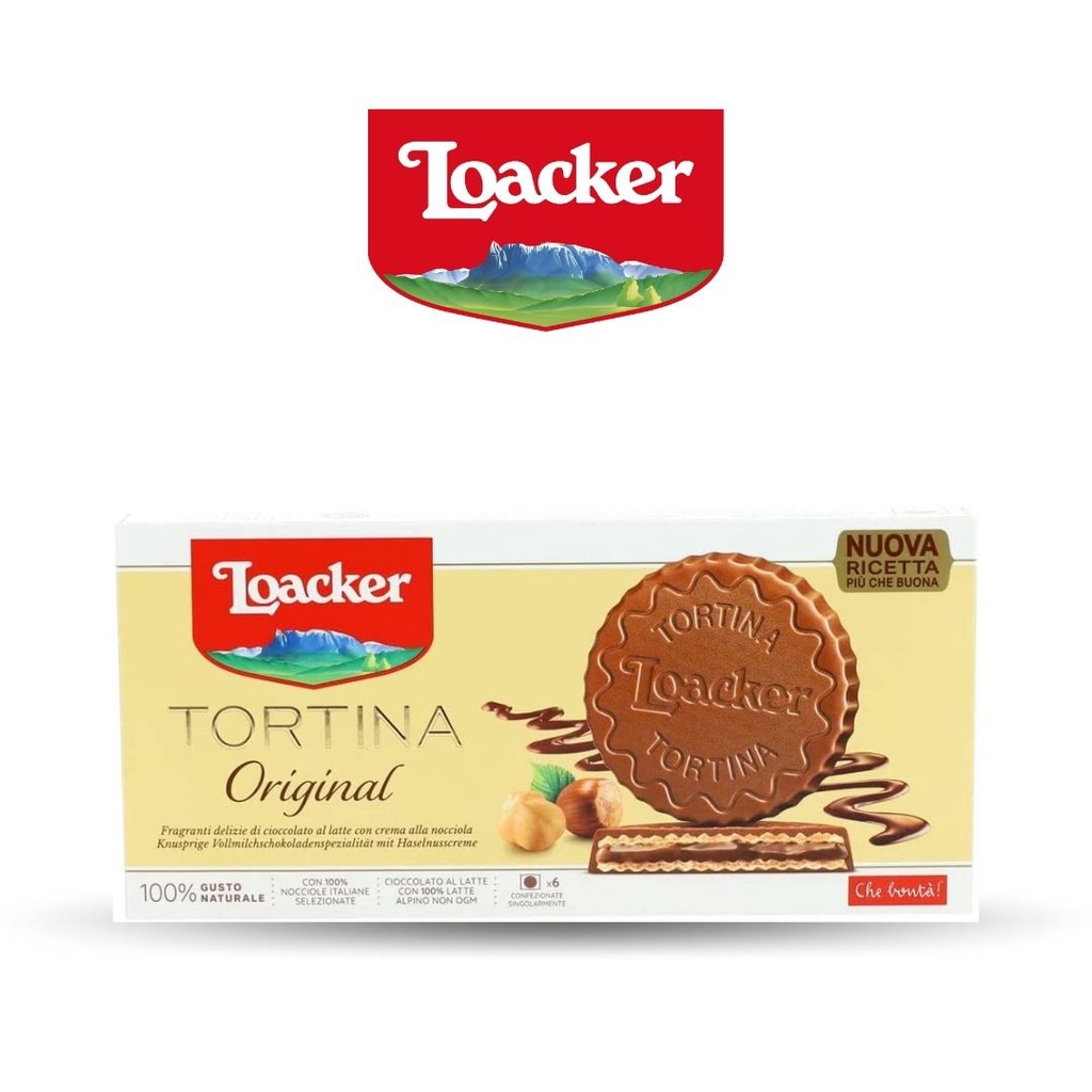 🍫Loacker : ล็อคเกอร์ ทอร์ทิน่า ออนิจินอล ช็อกโกแลตนมสอดไส้ครีมเฮเซลนัต ...