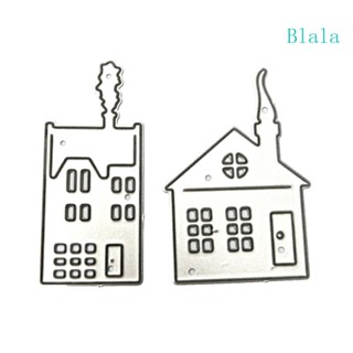 Blala House แผ่นแม่แบบโลหะ ตัดลายนูน สําหรับตกแต่งสมุด การ์ด DIY