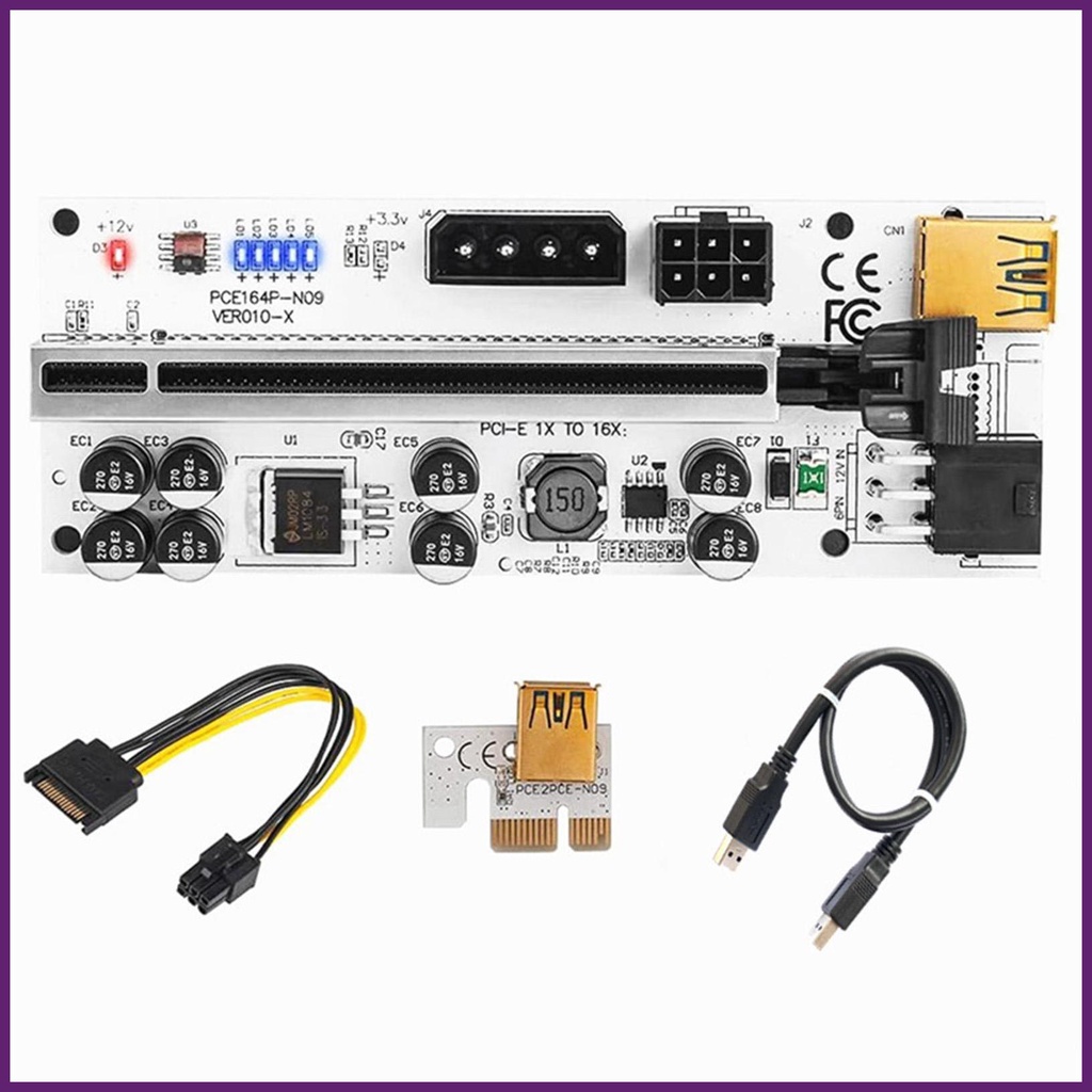 อะแดปเตอร์การ์ดไรเซอร์-pci-e-1x-เป็น-16x-1-แพ็ค-พร้อมสายเคเบิลต่อขยาย-usb-3-0-23-6-นิ้ว