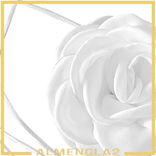 [Almencla2] สร้อยคอโชคเกอร์ ลายดอกไม้ ขนาดใหญ่ ปรับได้ โรแมนติก หรูหรา สําหรับผู้หญิง เจ้าสาว เทศกาล