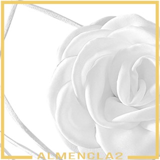 [Almencla2] สร้อยคอโชคเกอร์ ลายดอกไม้ ขนาดใหญ่ ปรับได้ โรแมนติก หรูหรา สําหรับผู้หญิง เจ้าสาว เทศกาล