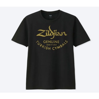 เสื้อยืดผ้าฝ้ายพิมพ์ลายขายดี ZILDJIAN DRUM MUSIC ROCK GOLD VINTAGE T SHIRT เสื้อยืด คอกลม SIZE M - 5XL ส่งจากไทย