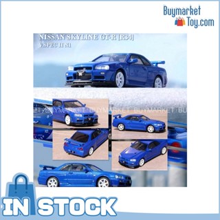 [Authentic] Inno64 1/64 Nissan Skyline GT-R R34 V-Spec II Nur Bayside Blue Diecast Scale Model