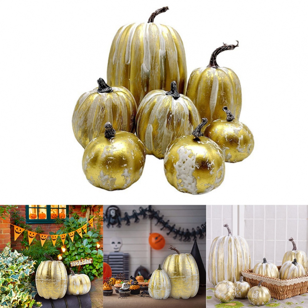 new-arrival-fake-pumpkin-white-shiny-autumn-decoration-fall-decora-foam-pumpkins-set