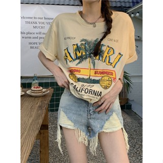 เสื้อยืดแขนสั้น สไตล์ใหม่ สําหรับผู้หญิง MC AKWN