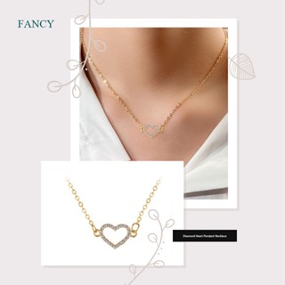 Fancy สร้อยคอโชคเกอร์ จี้รูปหัวใจ โอปอล แวววาว เครื่องประดับ สําหรับผู้หญิง 2022