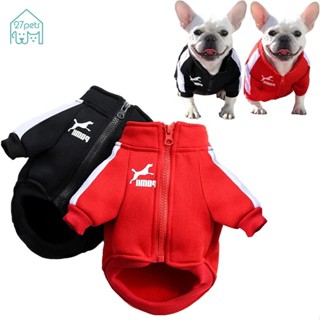 「27Pets」เสื้อแจ็กเก็ตเบสบอล ขนาดเล็ก และขนาดกลาง สไตล์ฝรั่งเศส เหมาะกับฤดูหนาว สําหรับสัตว์เลี้ยง สุนัขชิวาวาจูง