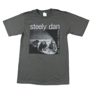 sadasSjhja เสื้อยืดแขนสั้น พิมพ์ลาย Steely Dan Heavy Rollers 2007 Tour สีเทา สไตล์คลาสสิก ของขวัญวันเกิด สําหรับผู้ชาย