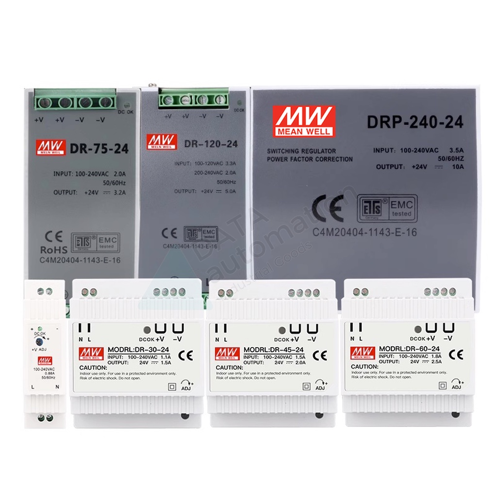 meanwell-สวิทชิ่งเพาเวอร์ซัพพลาย-24v-dr-60-24-60w-2-5a-input-220vac