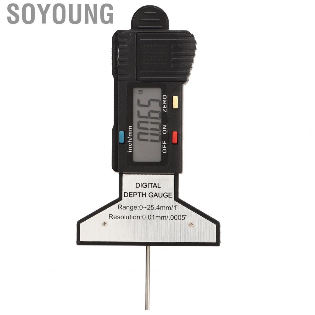 Soyoung Tire Tread Depth Gauge Functional Inch Mm Conversion High Accuracy Tread Depth Measuring