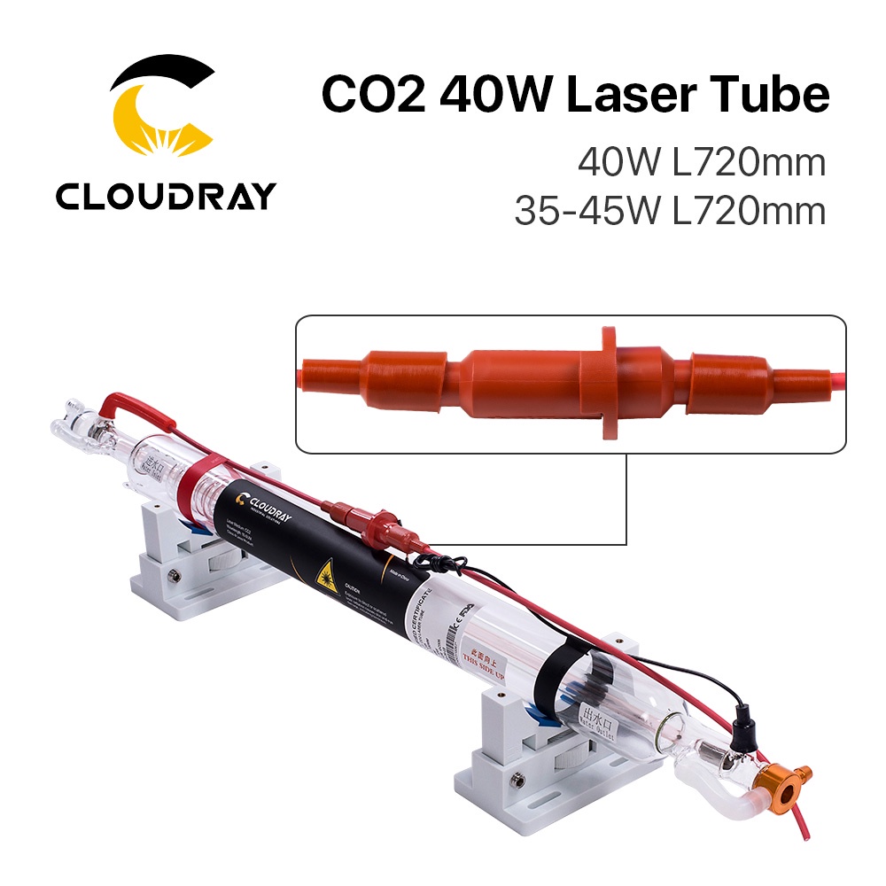 cloudray-35-45w-หลอดเลเซอร์แก้วโลหะ-co2-metal-glass-laser-tube-720mm-สําหรับเครื่องแกะสลักเลเซอร์-co2
