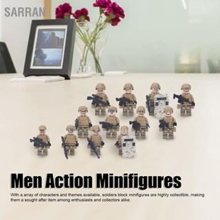 SARRAN 12 ชิ้นทหารบล็อก Minifigures แตกต่างชุดเกราะผู้ชายการกระทำ สำหรับเด็ก