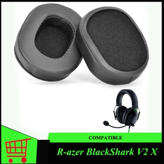 แผ่นโฟมครอบหูฟัง แบบนิ่ม ป้องกันเสียงรบกวน ติดตั้งง่าย แบบเปลี่ยน สําหรับ R-azer BlackShark V2 X 