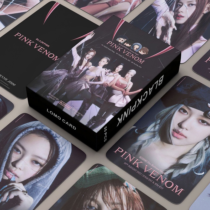 โปสการ์ดอัลบั้มรูปภาพ-kpop-blackpink-venom-lomo-สีชมพู-จํานวน-55-ชิ้น