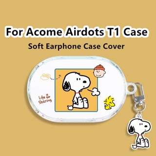 【พร้อมส่ง】เคสหูฟัง แบบนิ่ม แบบใส ลายการ์ตูนผู้หญิงสวย สําหรับ Acome Airdots T1 Airdots T1